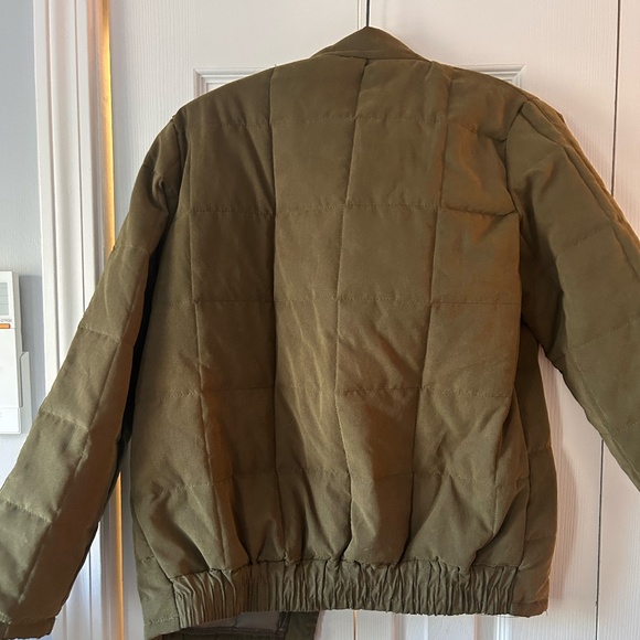 Quilted Olive Green Bomber Jacket Women's Size Medium - Picture 3 of 5